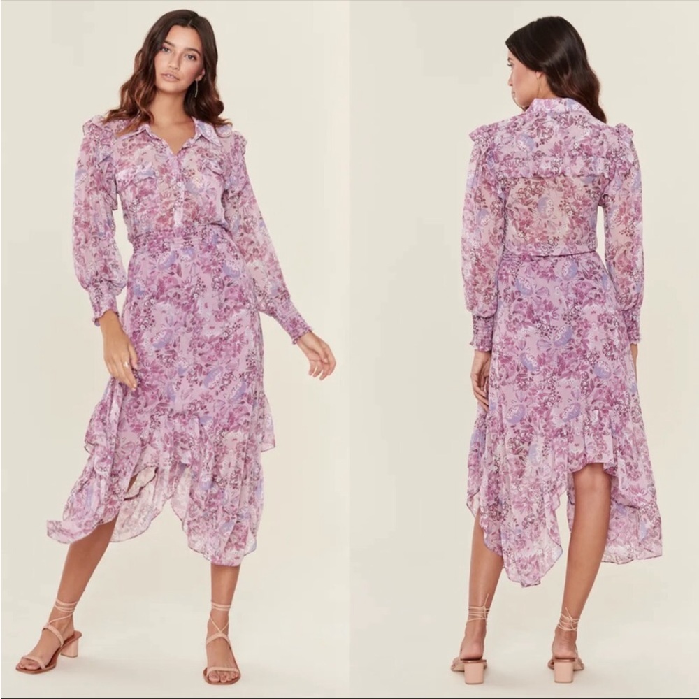 NWT MISA LOS ANGELES KAIYA floral print midi dress